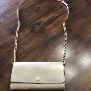 Coach Gold Shimmery Crossbody Waller